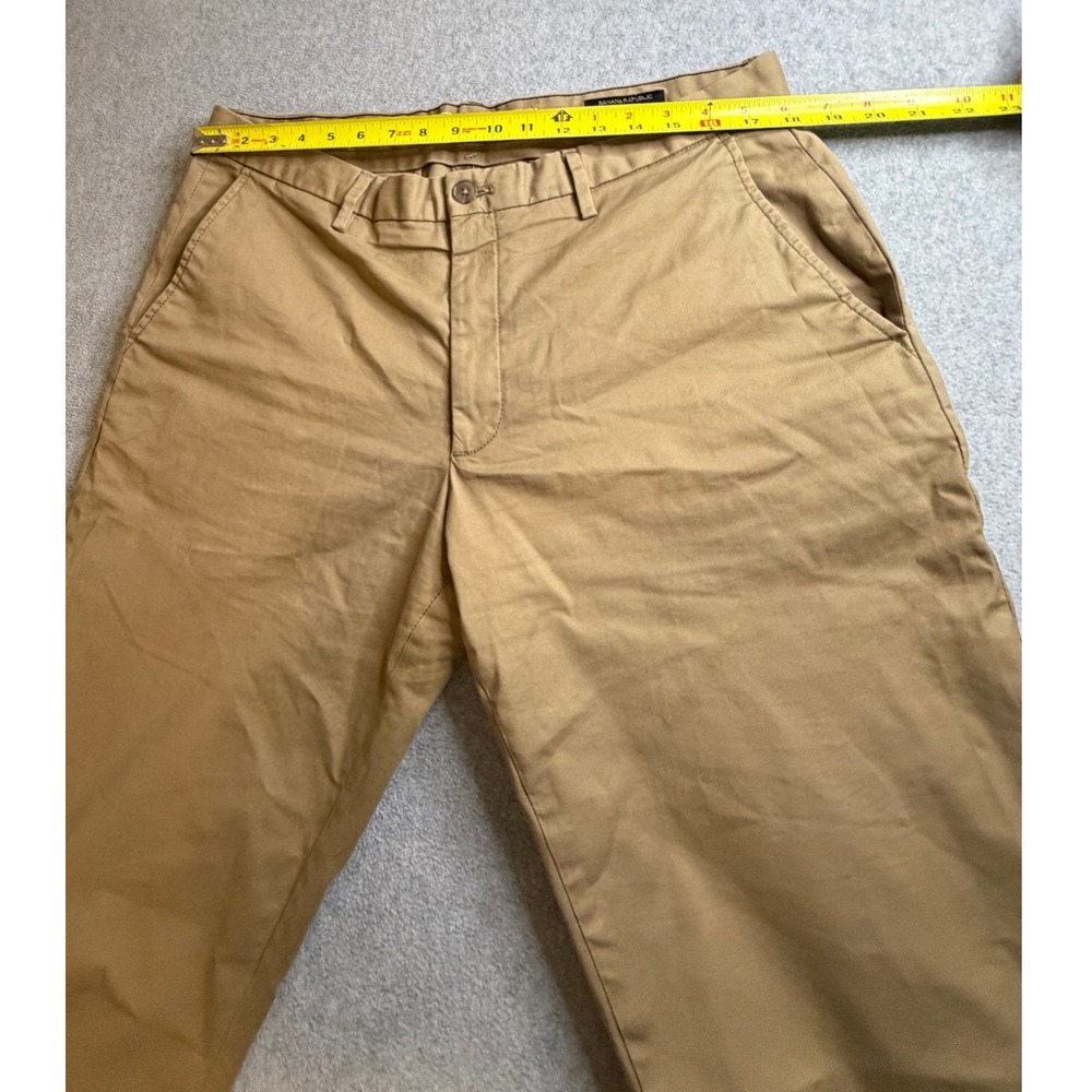 Banana Republic Lived-In Chino Athletic Fit Khaki Pants Mens 35x32 Tan Trousers - Picture 5 of 6